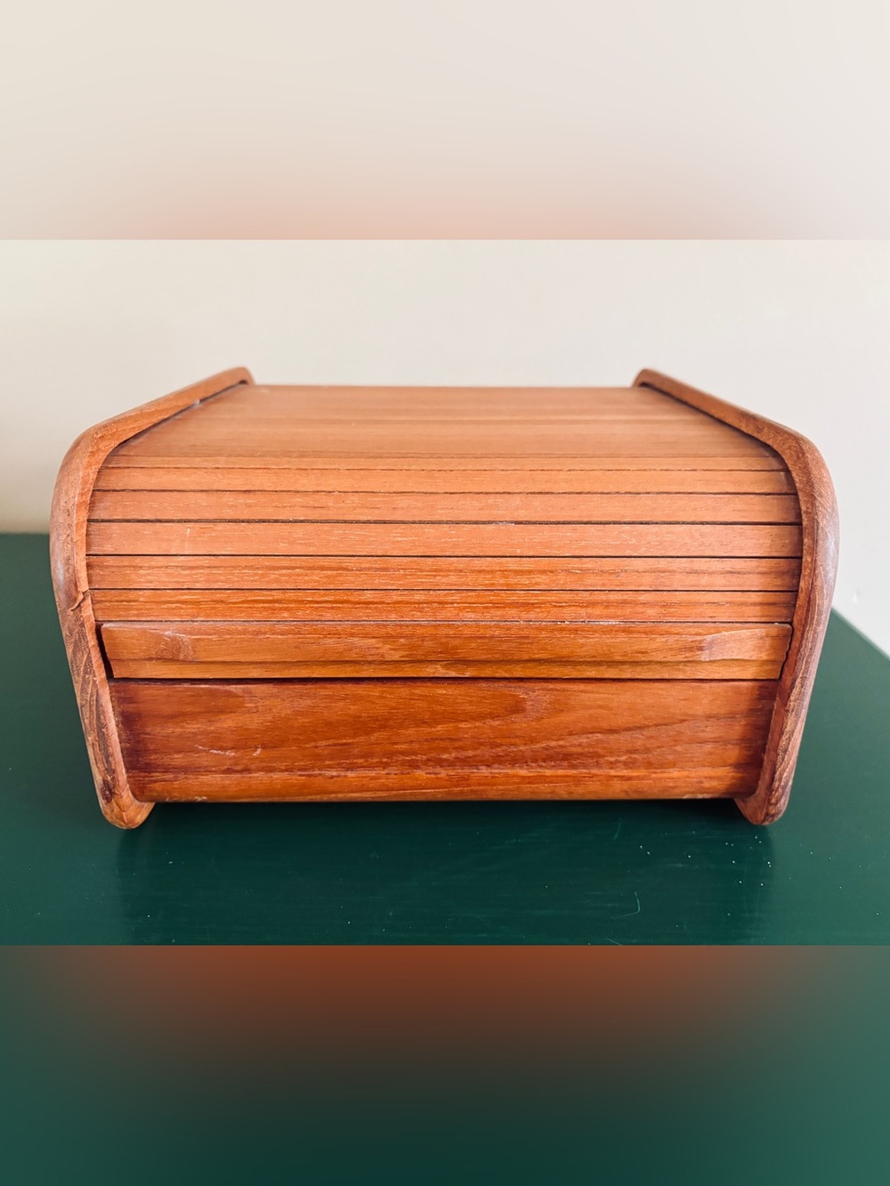 VTG Mid Century  Kalmar Designs Danish Teak Tambour Storage Box